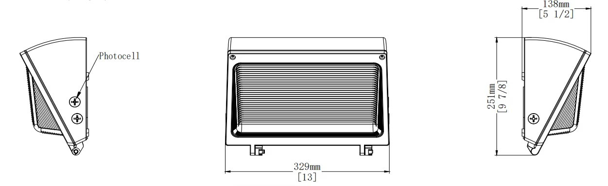 Wall Pack LED 60W con Fotocélula IP66 | INKALUX Perú