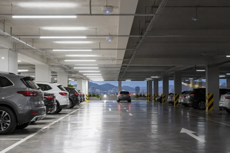 Control inteligente de iluminación LED para estacionamientos.